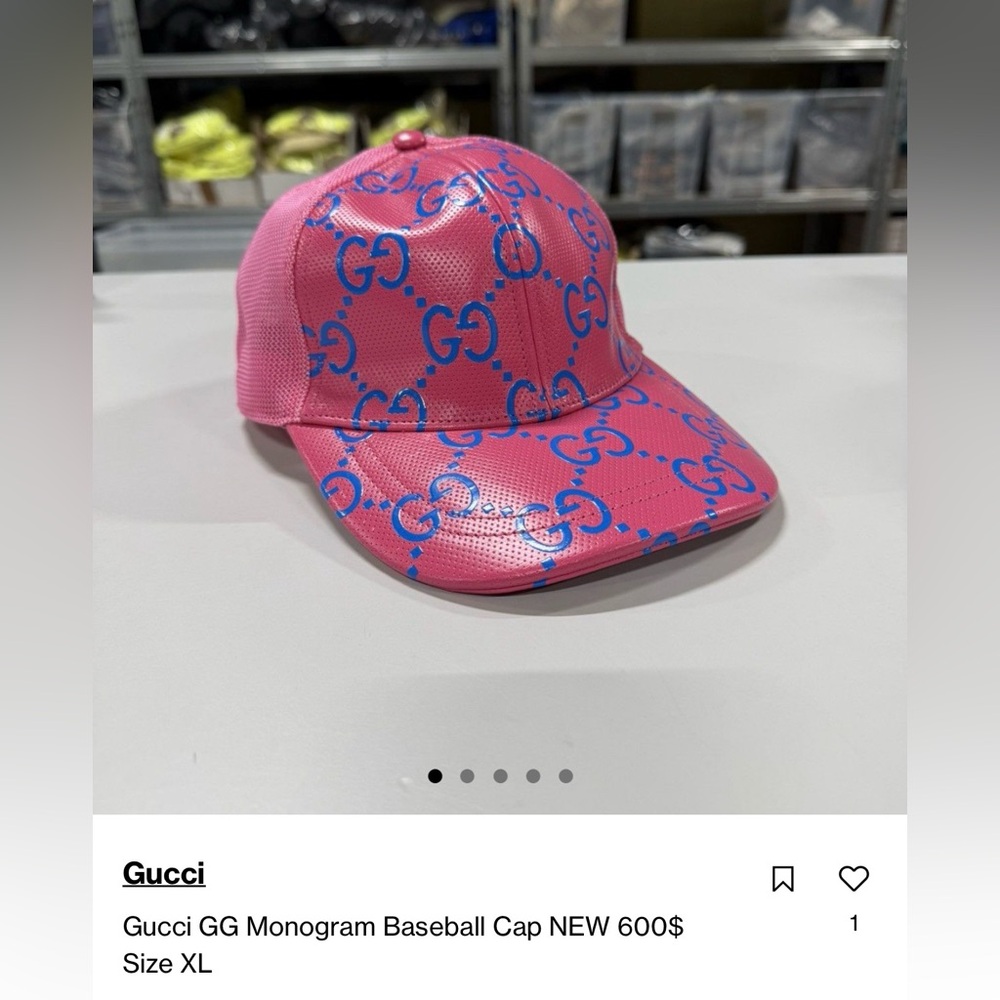 Gucci Pink Monogram Hat